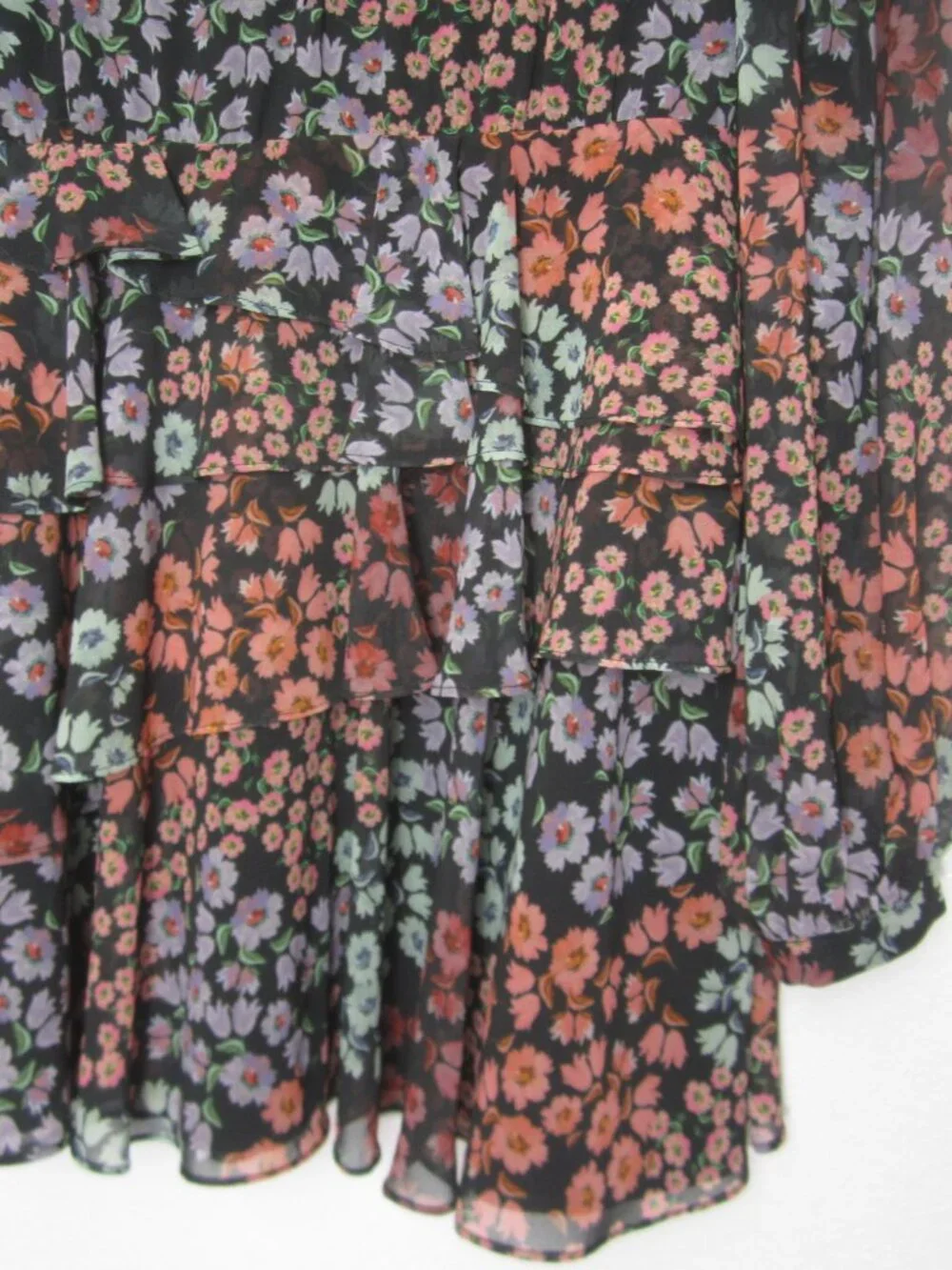 Lovers + Friends Size M Carter Floral Mini Dress Chiffon Wedding Guest